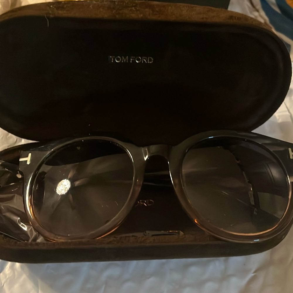 Tom ford frames in brown with original case and duster
